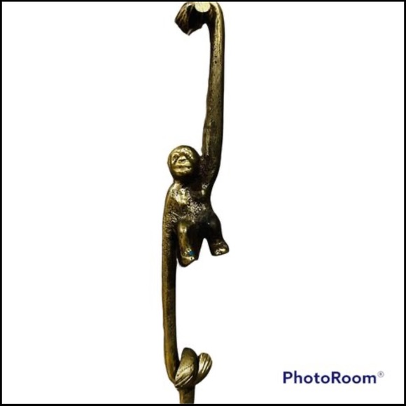 Vintage Accents Set Of 3 Brass Monkey Hooks Monkey Hooksbrass